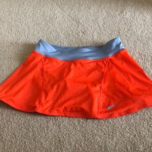 Nike Orange Tennis Skirt
